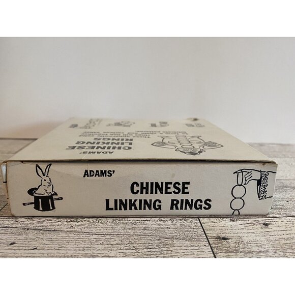 Vtg Chinese Linking Rings Knotts Berry Farm Souvenir Magic Trick by Adams - Picture 5 of 7